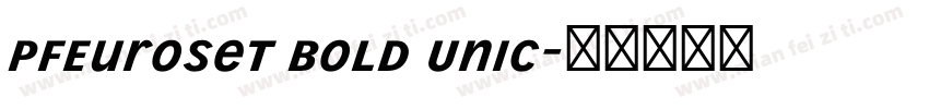 PFEuroset Bold Unic字体转换